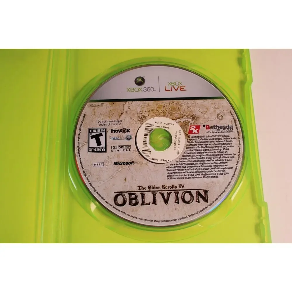 2 games: The Elder Scrolls IV and V Skyrim and Oblivion (Xbox 360) Authentic